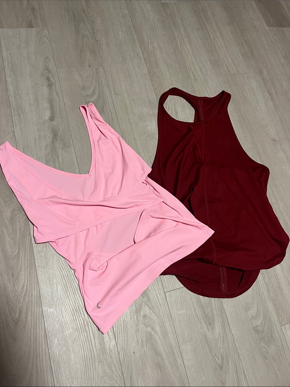 ZYIA Women's Tank Tops - Pink & Burgundy Set